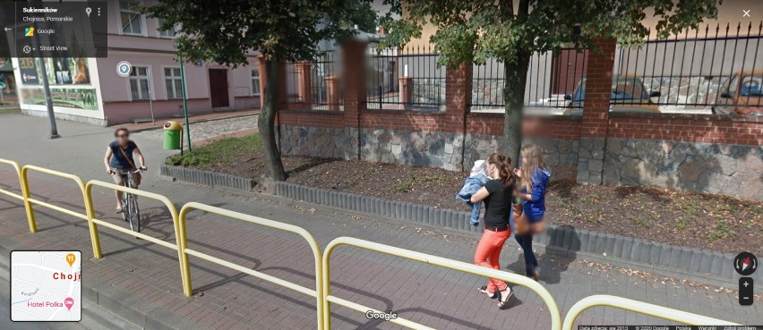 Przyłapani na ulicach Chojnic! Mieszkańcy uchwyceni przez Google Street View