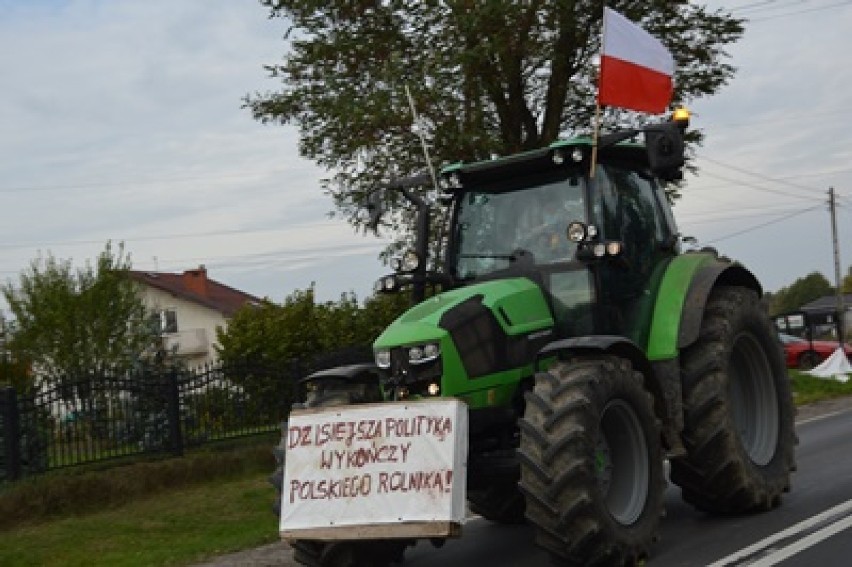 Rolnicy z AgroUnii protestowali w Bełchatowie i powiecie, 21.10.2020