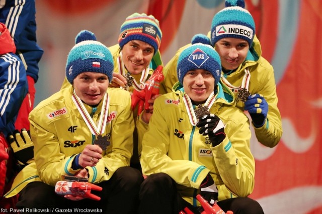 Polscy skoczkowie zdobyli brązowy medal w skokach drużynowych na Mistrzostwach Świata w Falun 2015