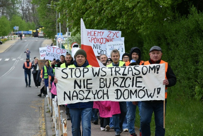 Protest przed kopalnią w Libiążu
