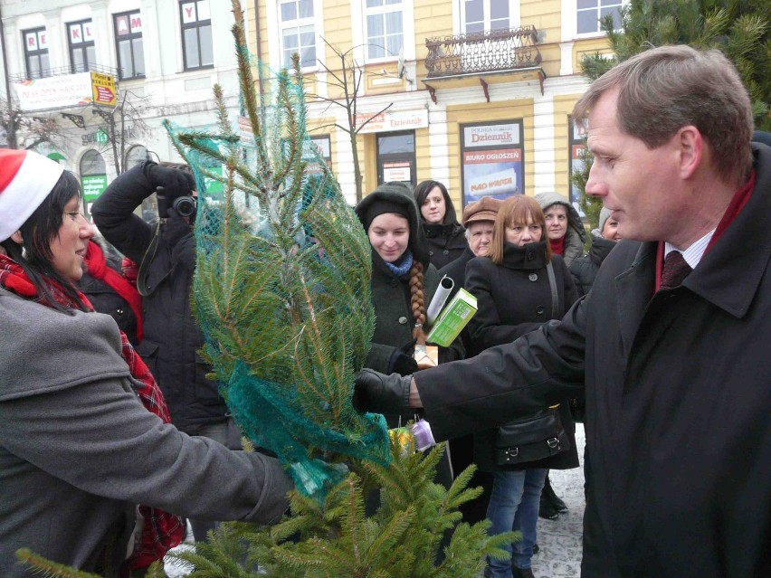 Było wielu chętnych do wzięcia drzewek