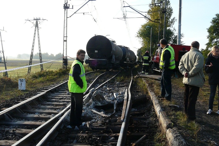 Wykolejenie pociągu towarowego w Brzustowie koło Tomaszowa Mazowieckiego [ZDJĘCIA]