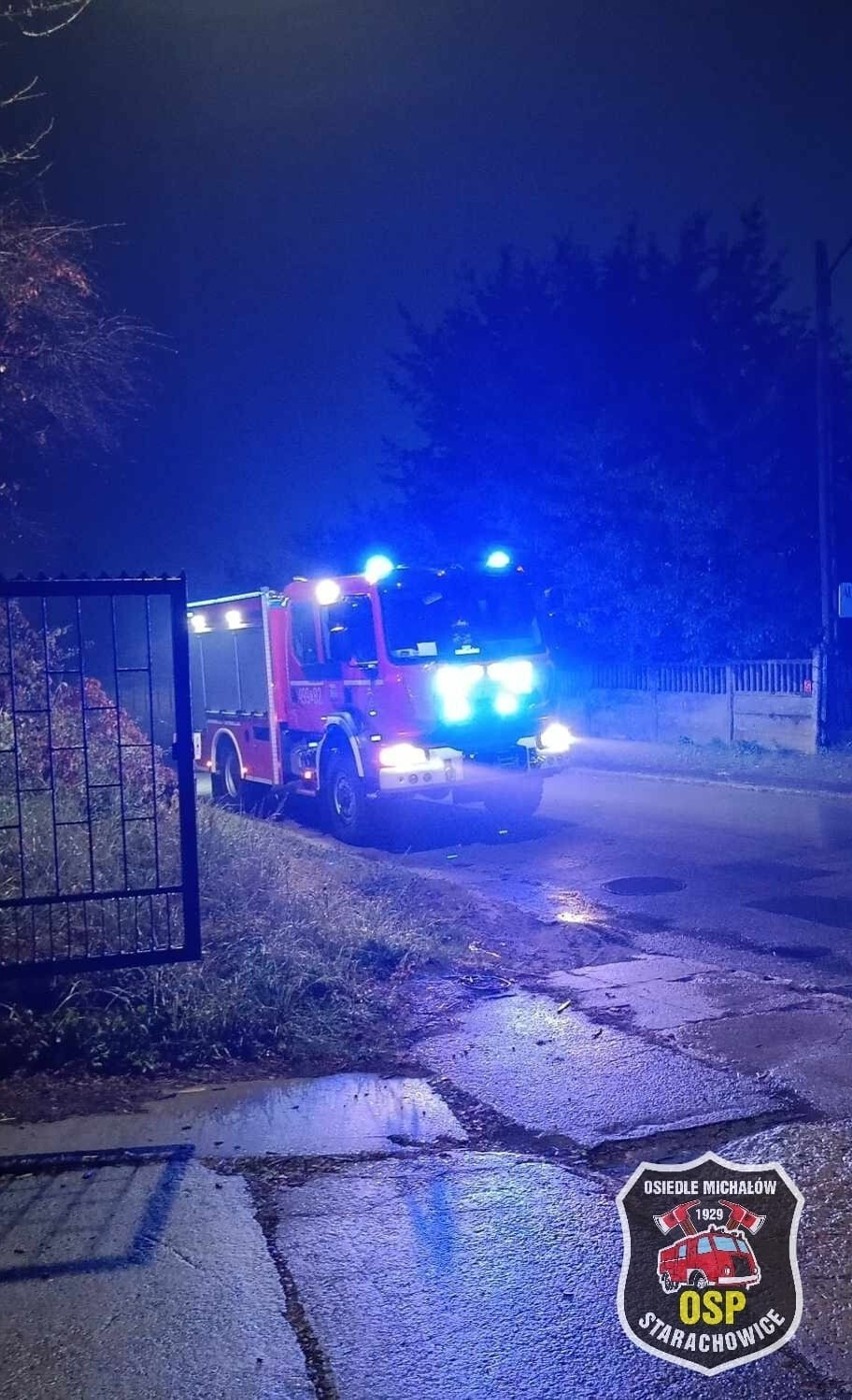 Ogień w tartaku przy ulicy Myśliwskiej w Starachowicach. Zapalił się wózek widłowy