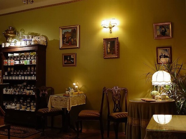 Wnętrze herbaciarni Ganders Tea Room