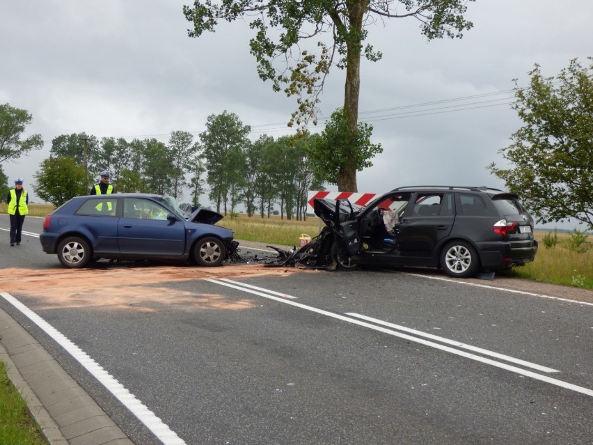 Wypadek między Barkowem a Uniechowem 18 07 2016