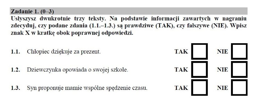 Sprawdzian szóstoklasisty 2015 z języka angielskiego 1.04.2015  [PYTANIA, ARKUSZE]