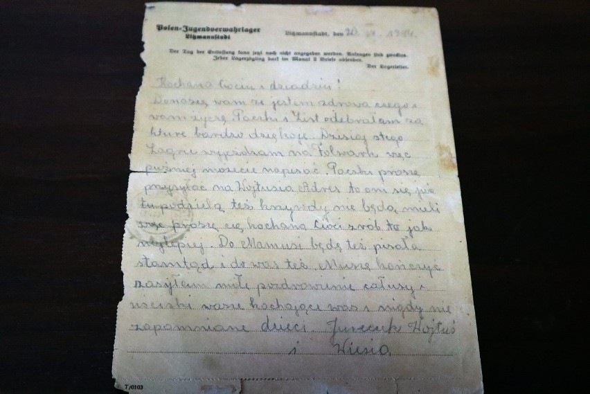 Marysia w liście napisanym 21 sierpnia 1944 roku...