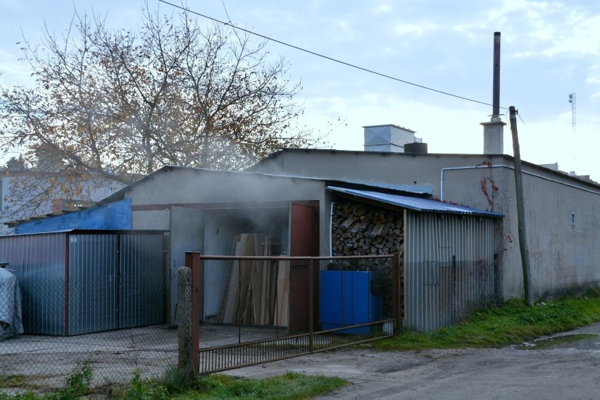 Pożar stolarni na ul. E. Orzeszkowej w Sępólnie Krajeńskim