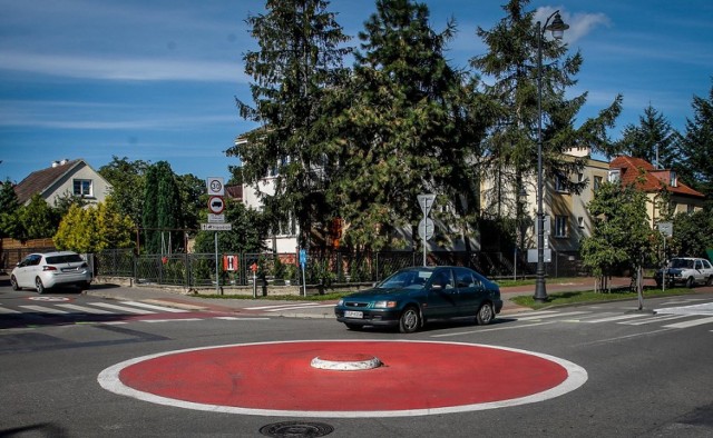 Mini rondo przy ul. Łokietka i Polnej w Sopocie