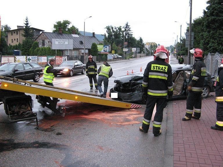 Bielsko-Biała: Wypadek na Żywieckiej [ZDJĘCIA]