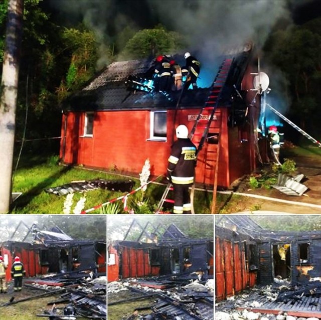 Zdjęcia z pożaru domu w Antoninie jako pierwszy opublikował serwis wysokomazowiecki24.pl.