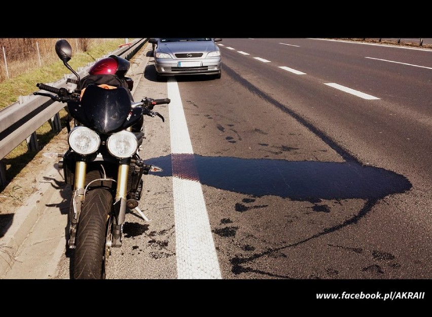 Bielsko-Biała: Kolizja motocykla na węźle Wapienica. Tragedia wisiała na włosku