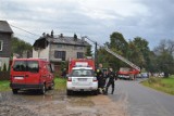 Nawałnica w Mzurowie. Zerwane dachy z budynków mieszkalnych i gospodarczych
