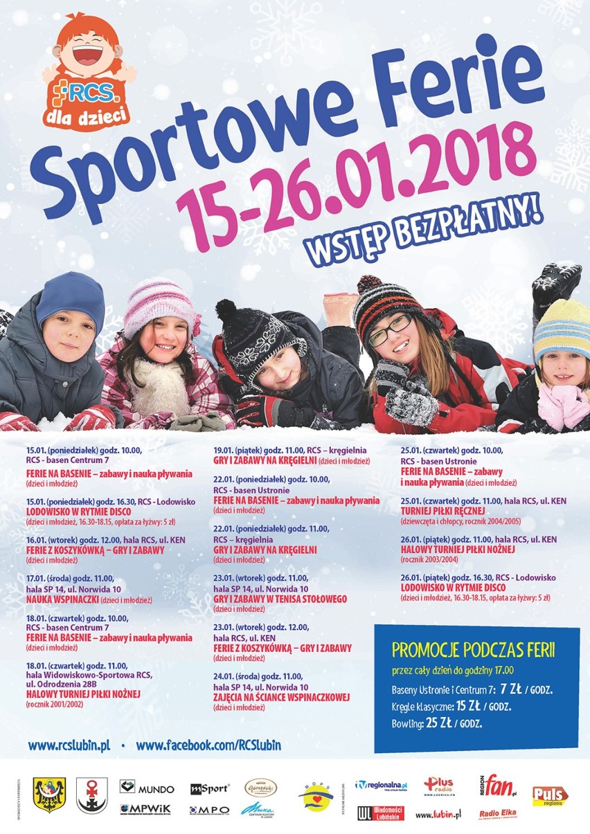 Sportowe ferie z Regionalnym Centrum Sportowym w Lubinie!