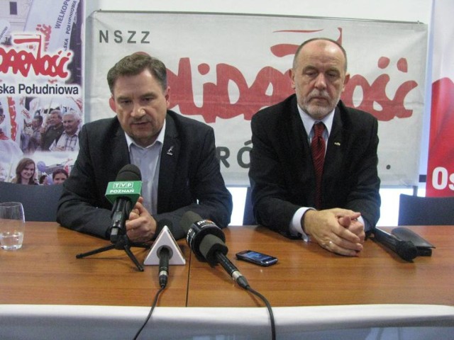 W Kalisz gościć będzie m.in. Piotr Duda, szef Solidarności (z lewej)