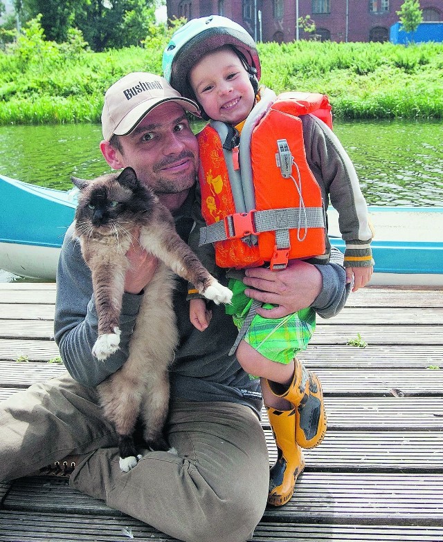 Kot Amor (lat 10), Łukasz (32-latek) i jego 4-letni syn Ryszard