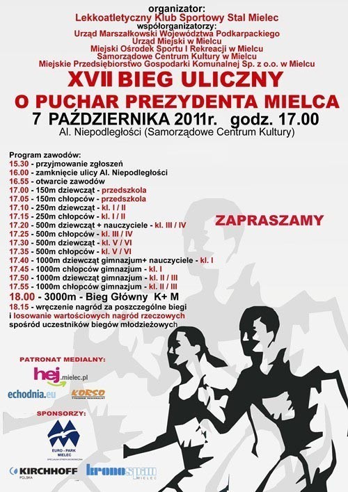 XVII Bieg Uliczny o Puchar Prezydenta Mielca 2011