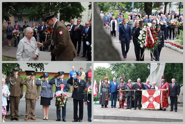 77. rocznica wybuchu powstania warszawskiego. Uroczystość pod Pomnikiem Żołnierzy Armii Krajowej, Włocławek 1 sierpnia 2021 roku.