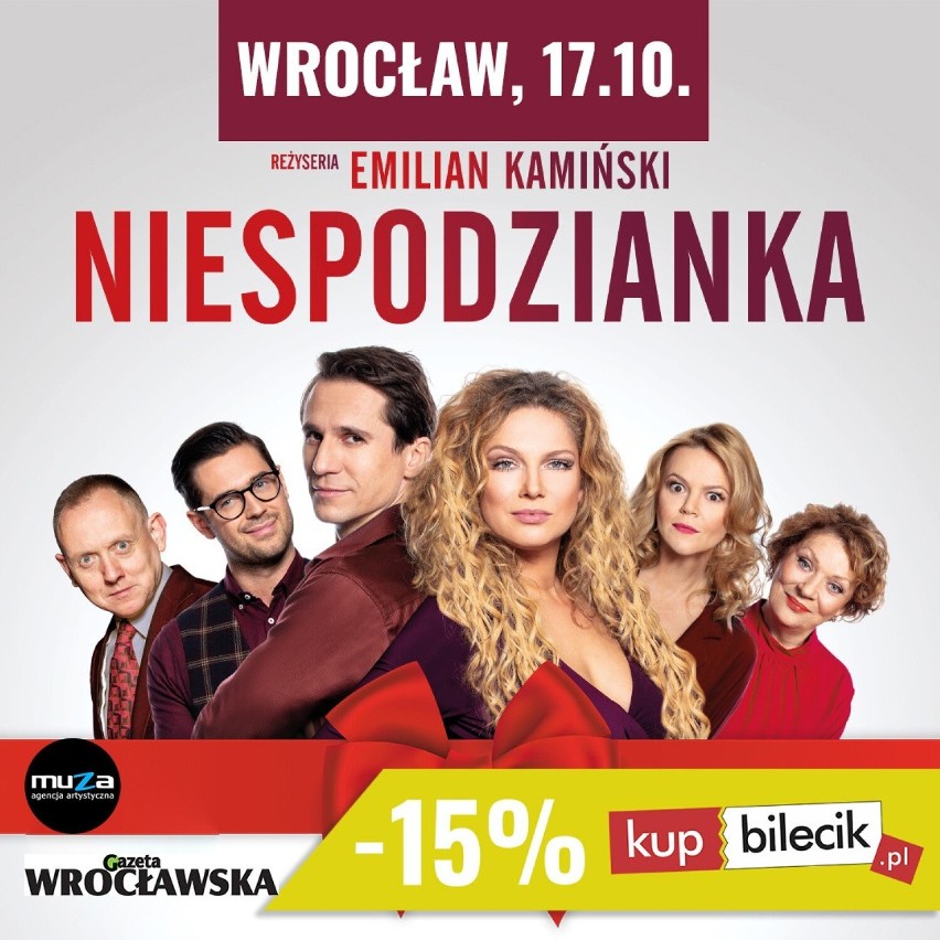 Niespodzianka z 15% rabatem! Dajcie się zaprosić na zaskakującą komedię teatralną, już 17 października we Wrocławiu.