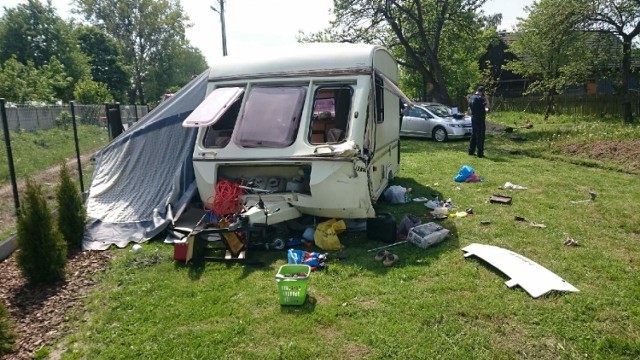 Jeepem Grand Cherokee staranował ogrodzenie