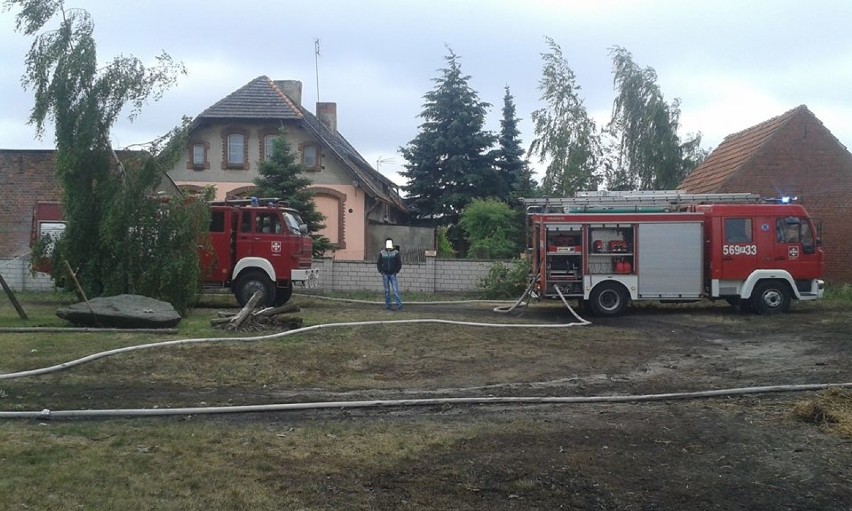 Pożar stodoły w Strzyżewie