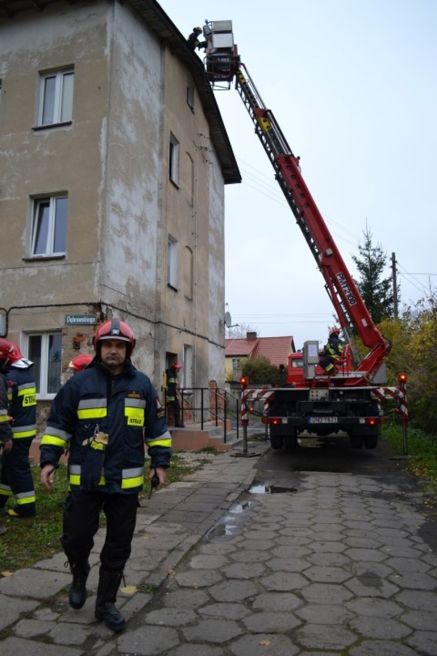 Nowy Dwór Gdański. Pożar przy ulicy Dąbrowskiego