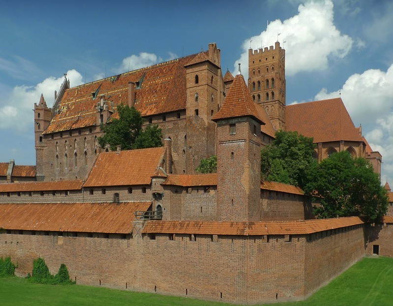 Widok zamku malborskiego od strony południowej