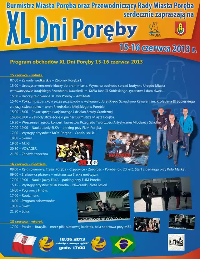 Zobacz szczegółowy program Dni Poręby 2013.