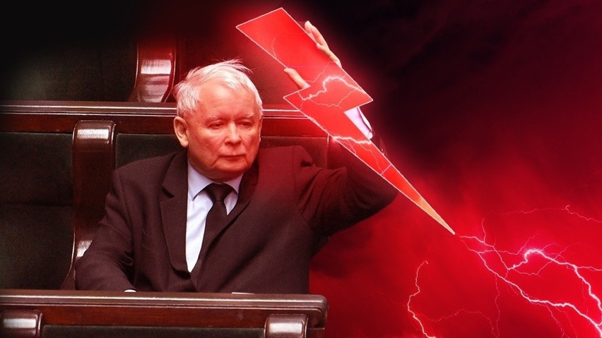 Jarosław Kaczyński miota błyskawicami w Sejmie i zarzuca...