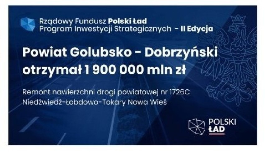 Tyle dostaną gminy z powiatu golubsko-dobrzyńskiego z Polskiego Ładu. Zobacz ile i na co samorządy dostały wsparcia