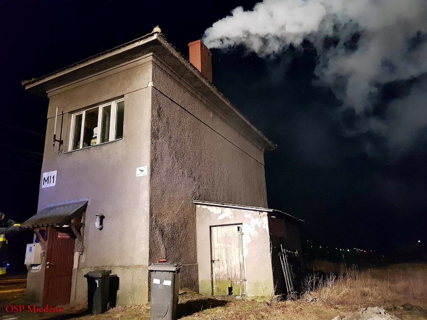 Pożar sadzy w kominie w gminie Miedźno FOTO     
