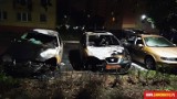 Pożar w Zawierciu. Spłonęły trzy samochody ZDJĘCIA