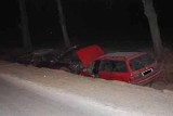 Wypadek w Galewie. Dwa samochody w rowie