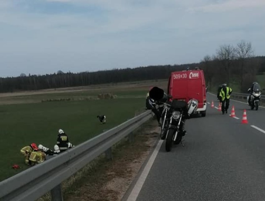 Wypadek motocyklisty w powiecie lublinieckim. Wracał z...
