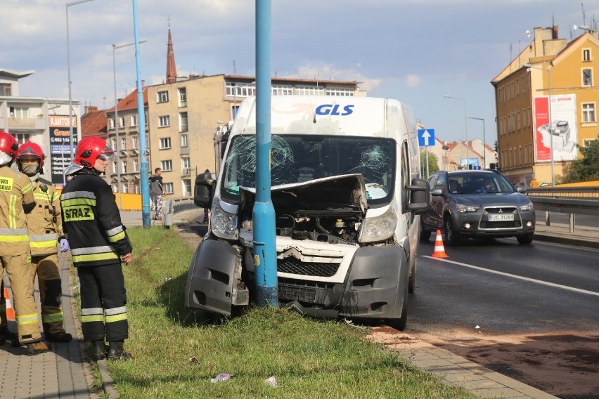 Wypadek na ulicy Wrocławskiej w Legnicy