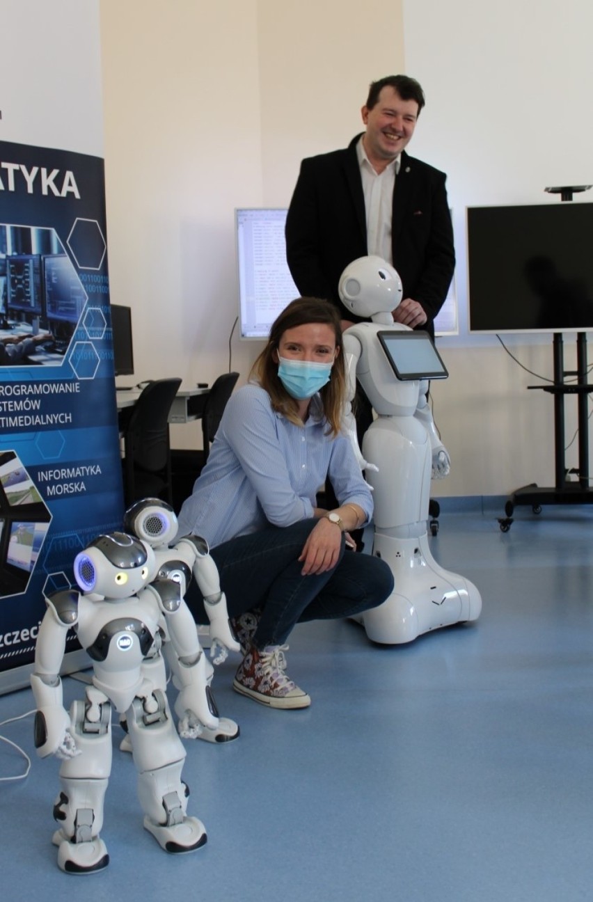 Roboty humanoidalne w Akademii Morskiej w Szczecinie. Oto Mija, WIitek, AITek i Telek. Sprawdźcie, co potrafią!