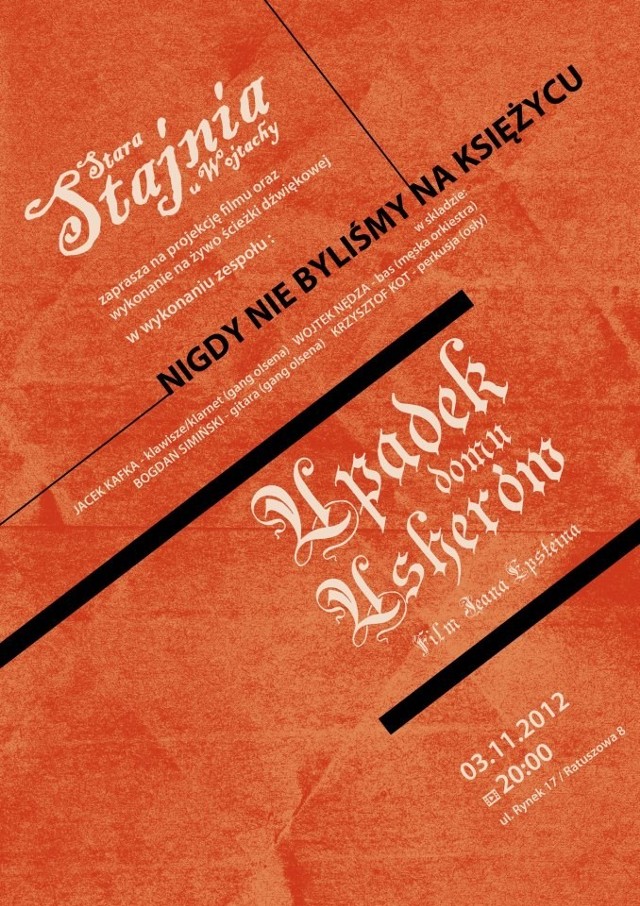Oficjalny plakat koncertu "Nigdy nie byliśmy na księżycu" w Tarnowskich Górach