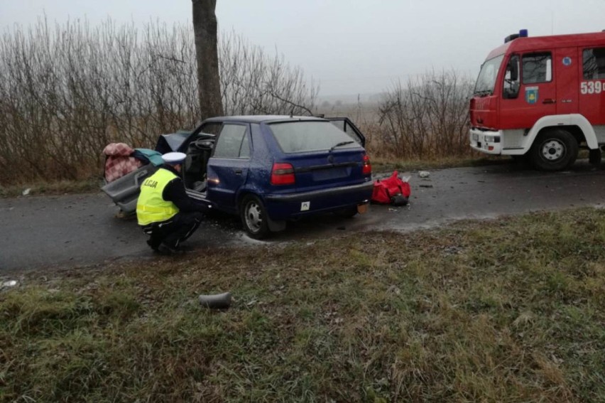 18-latek zginął w wypadku w gminie Warlubie [zdjęcia]