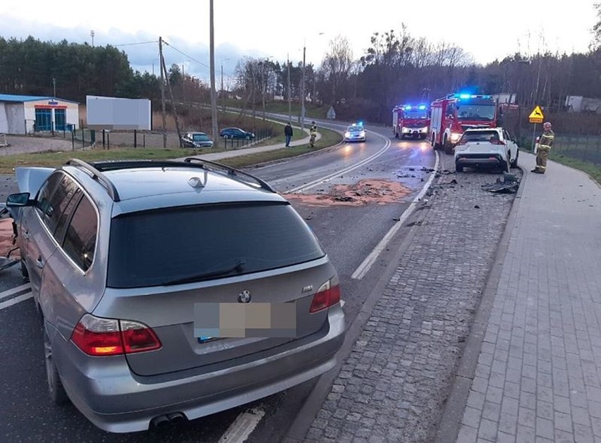 Do zderzenia bmw i toyoty doszło na łuku drogi krajowej nr...