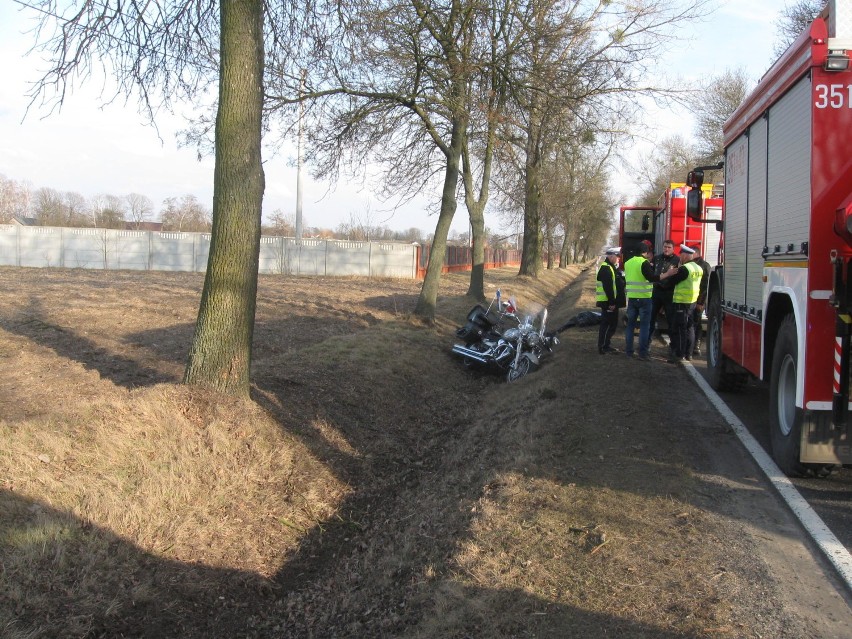 Śmierć motocyklisty w Pamiętnej pod Skierniewicami