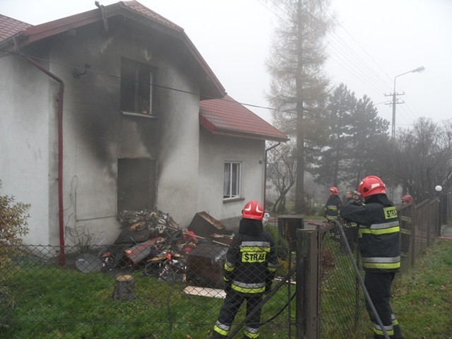 Cieszyn. Pożar przy ul. Katowickiej [Zdjęcia]