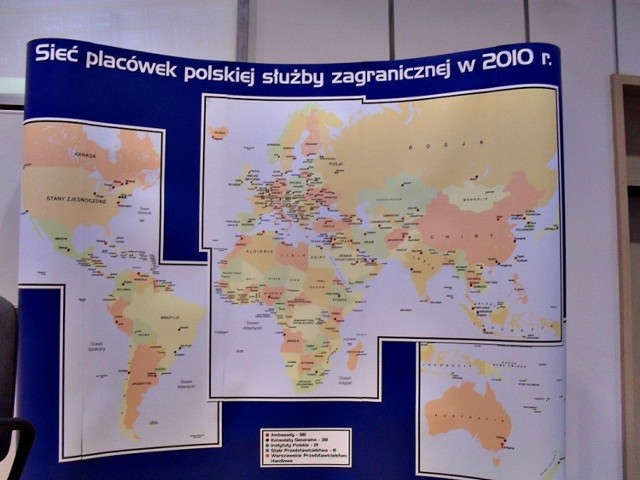 Sieć plac&oacute;wek polskiej służby zagranicznej w 2010 r.
