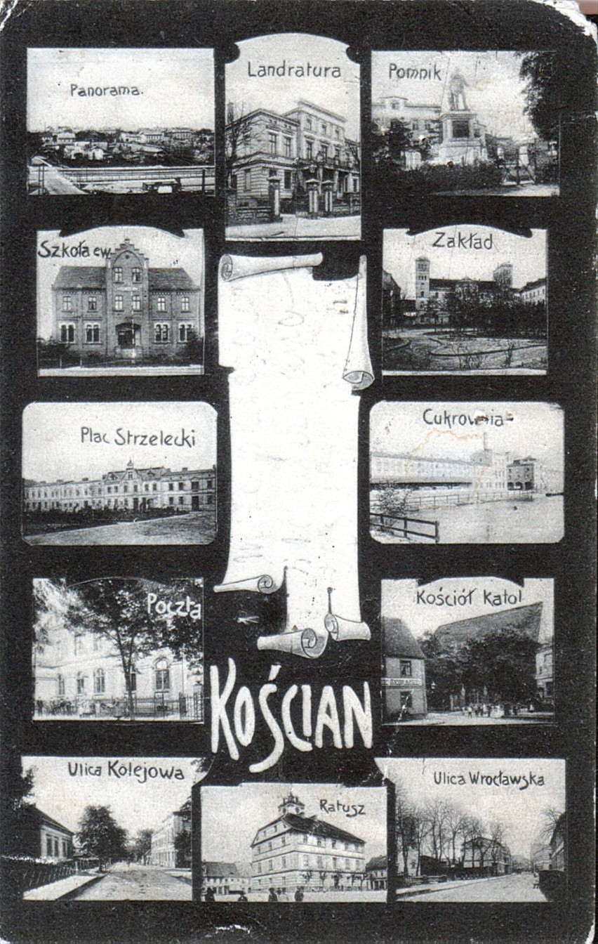 Archiwalne pocztówki Kościana. Takich już nie ma  [GALERIA]