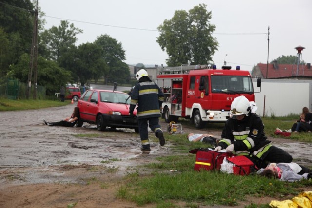 Wypadek masowy w Szydłowie