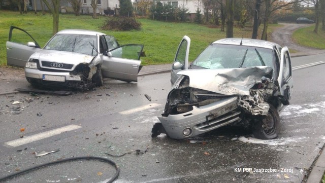 Wypadek w Jastrzębiu: trzy osoby zostały ranne przy ulicy Ranoszka