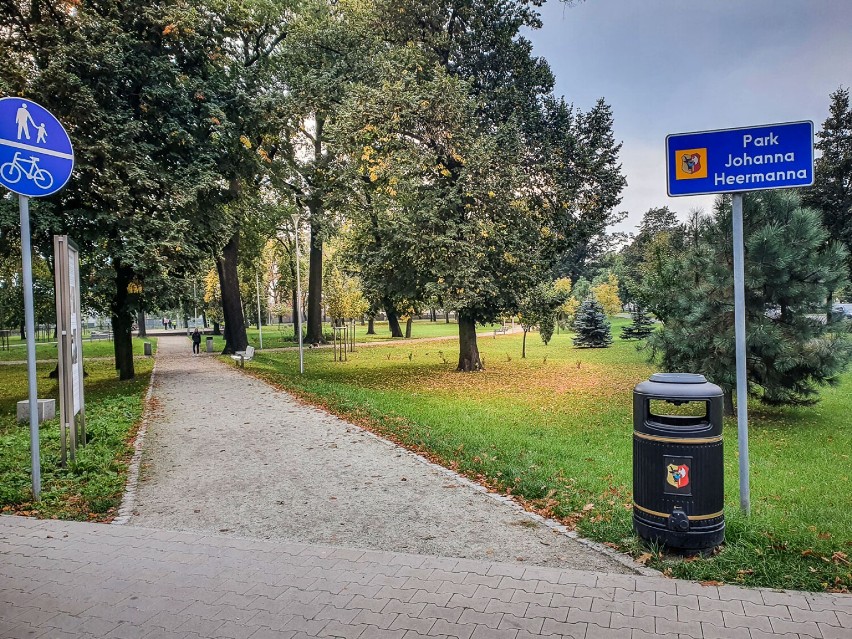 Park Heermana w Lesznie jesienią 2021