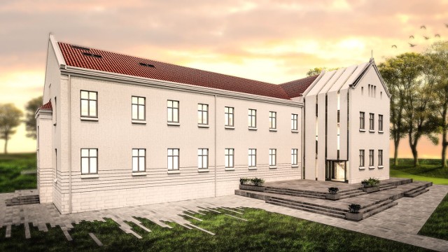 Wizualizacja przyszłej siedziby Muzeum Pamięci Mieszkańców Ziemi Oświęcimskiej, która powstaje przy ul. Kolbego