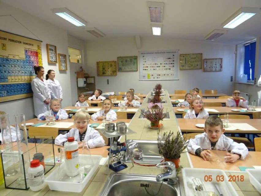 Grodzisk: Lekcja chemii i języka polskiego dla przedszkolaków w grodziskim Liceum Ogólnokształcącym