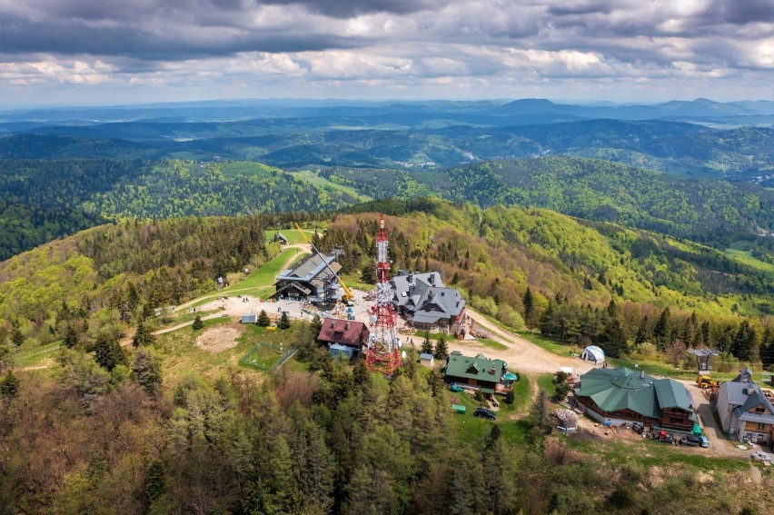 Platfoma widokowa w Krynicy - Zdroju w czasie udowy