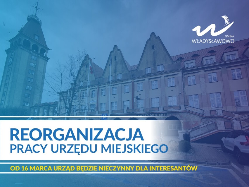 Gmina Władysławowo: w marcu 2020 urząd zamknięty dla petentów - koronawirus i zapobieganie jemu jest przyczyną